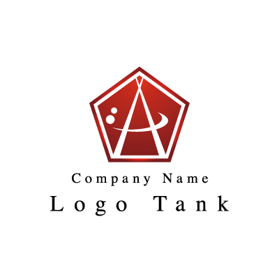 五角形のAのロゴ A / 赤 / シンプル / 上昇 / IT / 建設 / 建築 / 製造 / 設備 /,ロゴタンク,ロゴ,ロゴマーク,作成,制作