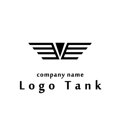 直線的な翼のロゴ 未設定,ロゴタンク,ロゴ,ロゴマーク,作成,制作