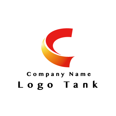 力強いCのロゴ オレンジ / グラデーション / C / シンプル / 建築 / 製造 / 建設 / ネット / IT / flame /,ロゴタンク,ロゴ,ロゴマーク,作成,制作