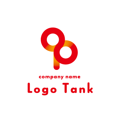 OとPのシンプルなロゴ O / P / アルファベット / シンプル / 循環 / ループ / 赤 / オレンジ / グラデーション / ロゴ / ロゴデザイン / ロゴ制作 /,ロゴタンク,ロゴ,ロゴマーク,作成,制作