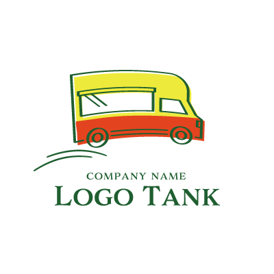 フードトラックのロゴ テイクアウト / 飲食 / バス / トラック / 車 / car / car /,ロゴタンク,ロゴ,ロゴマーク,作成,制作