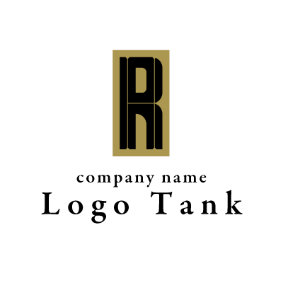 RとHを組み合わせたロゴ アルファベット / R / H / 上品 / 高級感 / 金 / 黒 / ゴールド / ブラック / シンプル / 縦長 / ロゴ / ロゴデザイン / ロゴ制作 /,ロゴタンク,ロゴ,ロゴマーク,作成,制作