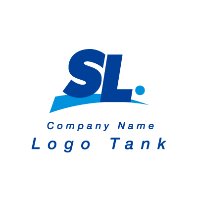 SLの安定感あるロゴ 青 / S / L / シンプル / クール / 安定 / 運送 / 建築 / 製造 / IT / ネット / flame /,ロゴタンク,ロゴ,ロゴマーク,作成,制作