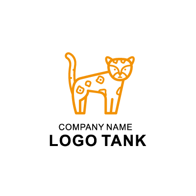 ペットショップ、猫カフェ、ギャラリーなどにおすすめの猫のロゴ