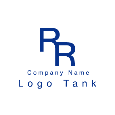 2つのRのロゴ 青 / R / シンプル / クール / 建築 / 製造 / 建設 / IT / ネット / 士業 /,ロゴタンク,ロゴ,ロゴマーク,作成,制作
