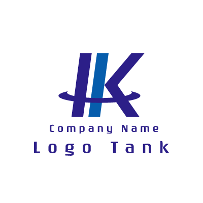 IとKのロゴ I / K / 青 / シンプル / 安定 / 建設 / 建築 / 製造 / IT / 士業 /,ロゴタンク,ロゴ,ロゴマーク,作成,制作