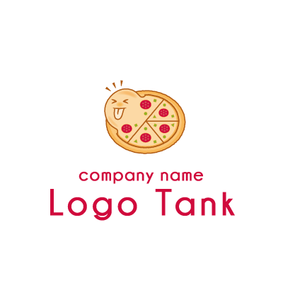 チーズが膨れたピザのロゴ ピザ / 舌 / イタリアン /,ロゴタンク,ロゴ,ロゴマーク,作成,制作