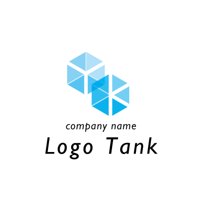 YとKのキューブのロゴ アルファベット / Y / K / 立方体 / キューブ / 水色 / ブルー / ロゴ / ロゴデザイン / ロゴ制作 /,ロゴタンク,ロゴ,ロゴマーク,作成,制作