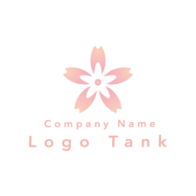 シンプルな桜のロゴ