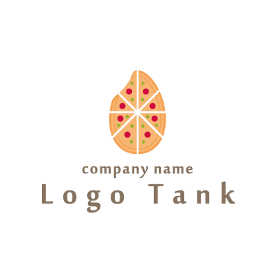 米粉で作られたピザのロゴ ピザ / 複数色 / ナチュラル /,ロゴタンク,ロゴ,ロゴマーク,作成,制作
