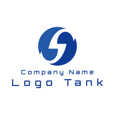 円形のSのロゴ S / 青 / シンプル / 建築 / 建設 / 製造 / IT / 擬人化 / ネット / flame /,ロゴタンク,ロゴ,ロゴマーク,作成,制作