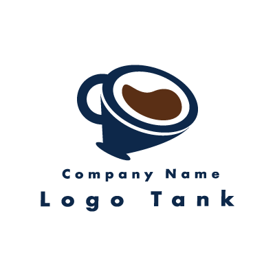 コーヒーのロゴ コーヒーカップ / コーヒー / シンプル / ポップ / フード / 飲食 / カフェ / 擬人化 / ネット / ショップ /,ロゴタンク,ロゴ,ロゴマーク,作成,制作
