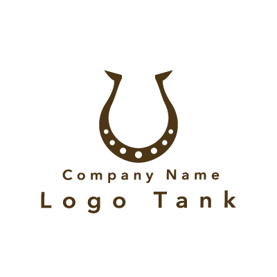馬蹄のロゴ 単色 / シンプル / 馬 / ショップ / 建築 / 建設 / 製造 /,ロゴタンク,ロゴ,ロゴマーク,作成,制作