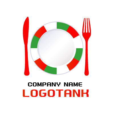 イタリア国旗の色で食器