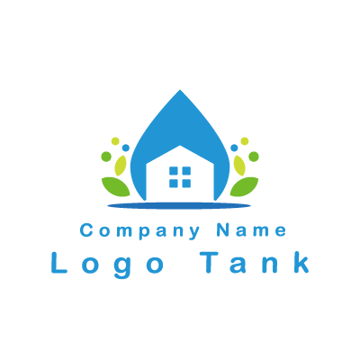 水と家のロゴ