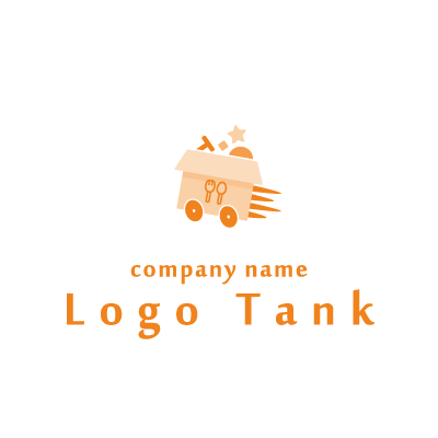食材宅配のロゴ スピード / speed / 単色 / オレンジ / デリバリー /,ロゴタンク,ロゴ,ロゴマーク,作成,制作