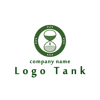 砂時計をモチーフにしたお茶のロゴ お茶 / 単色 / 和モダン / 日本 /,ロゴタンク,ロゴ,ロゴマーク,作成,制作
