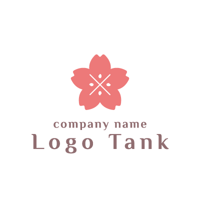 桜とお米のロゴ 桜 / お米 / 花弁 / 複数色 / ピンク / 和モダン /,ロゴタンク,ロゴ,ロゴマーク,作成,制作