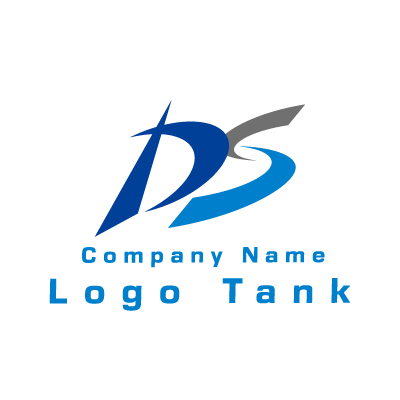DとSのロゴ D / S / 青 / シンプル / クール / 建築 / 建設 / 製造 / IT / 擬人化 / ネット / flame /,ロゴタンク,ロゴ,ロゴマーク,作成,制作
