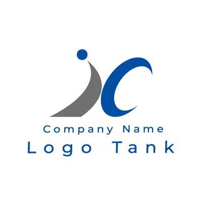iとcのロゴ i / 青 / シンプル / クール / 建築 / 建設 / 製造 / IT / 擬人化 / ネット / flame /,ロゴタンク,ロゴ,ロゴマーク,作成,制作