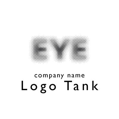 「EYE」目をイメージしたロゴ 目 / EYE / アルファベット / 白黒 / ドット / アイラッシュ / 美容 / サロン / クリニック / IT関連 / ショップ / シンプル / モダン / クール /,ロゴタンク,ロゴ,ロゴマーク,作成,制作