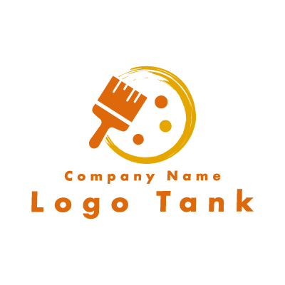 塗装のロゴ 塗装 / オレンジ / 黄色 / シンプル / ペンキ / 建築 / 建設 / リフォーム /,ロゴタンク,ロゴ,ロゴマーク,作成,制作