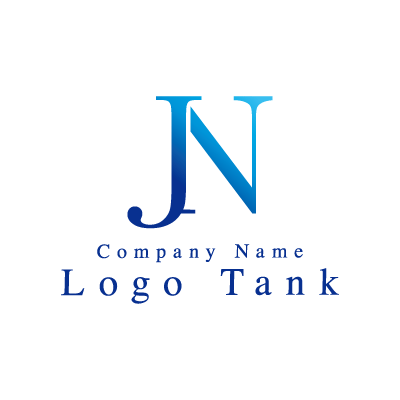 JとNのロゴ アルファベット / J / N / 青 / グラデーション / シンプル / クール / 士業 / コンサル / 保険 / IT / WEB / ネット / テクノロジー /,ロゴタンク,ロゴ,ロゴマーク,作成,制作