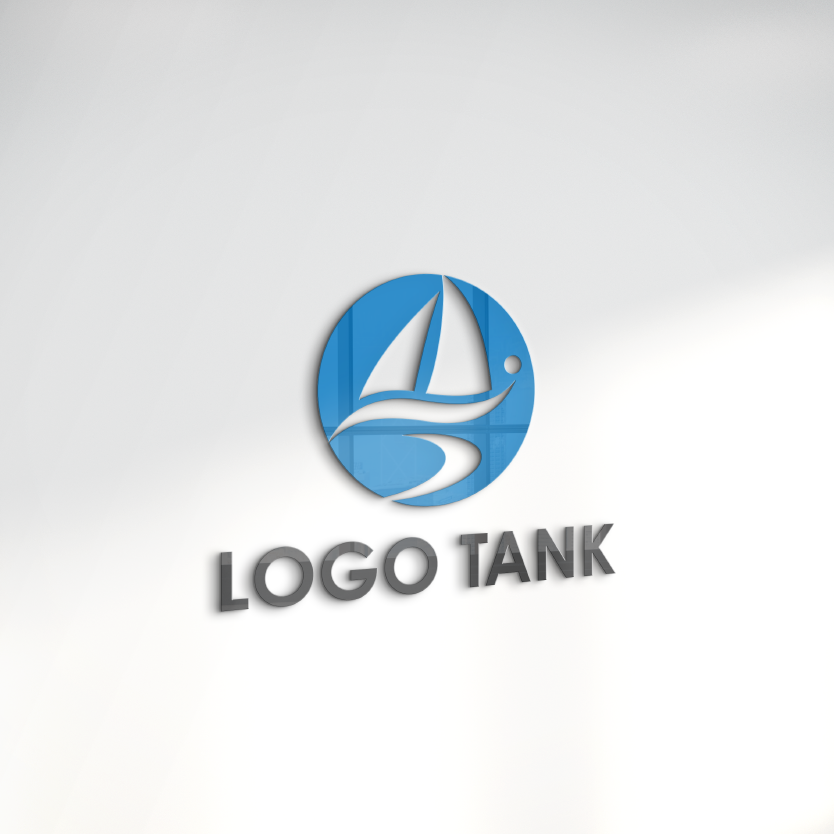 ヨットのロゴ 青 / ヨット / 単色 / シンプル / フラット / 船 / 海 / スポーツ / ショップ / 魚 / 団体 /,ロゴタンク,ロゴ,ロゴマーク,作成,制作