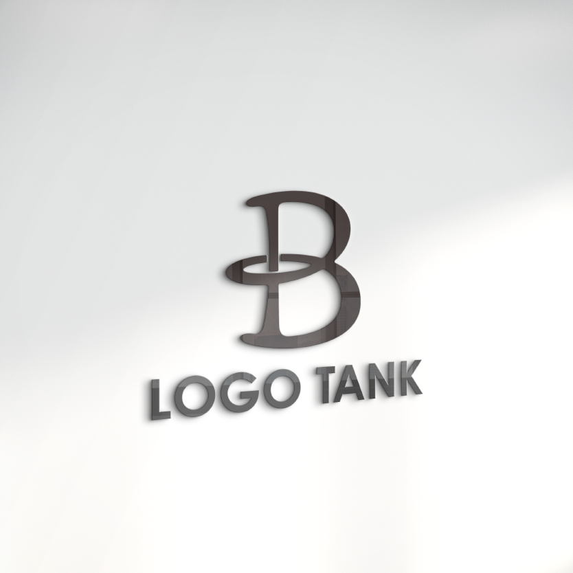 ねじれた「B」のロゴ 黒 / ブラック / 文字 / アルファベット / B / 回転 / 上品 / シック / スタイリッシュ / クール / シンプル /,ロゴタンク,ロゴ,ロゴマーク,作成,制作