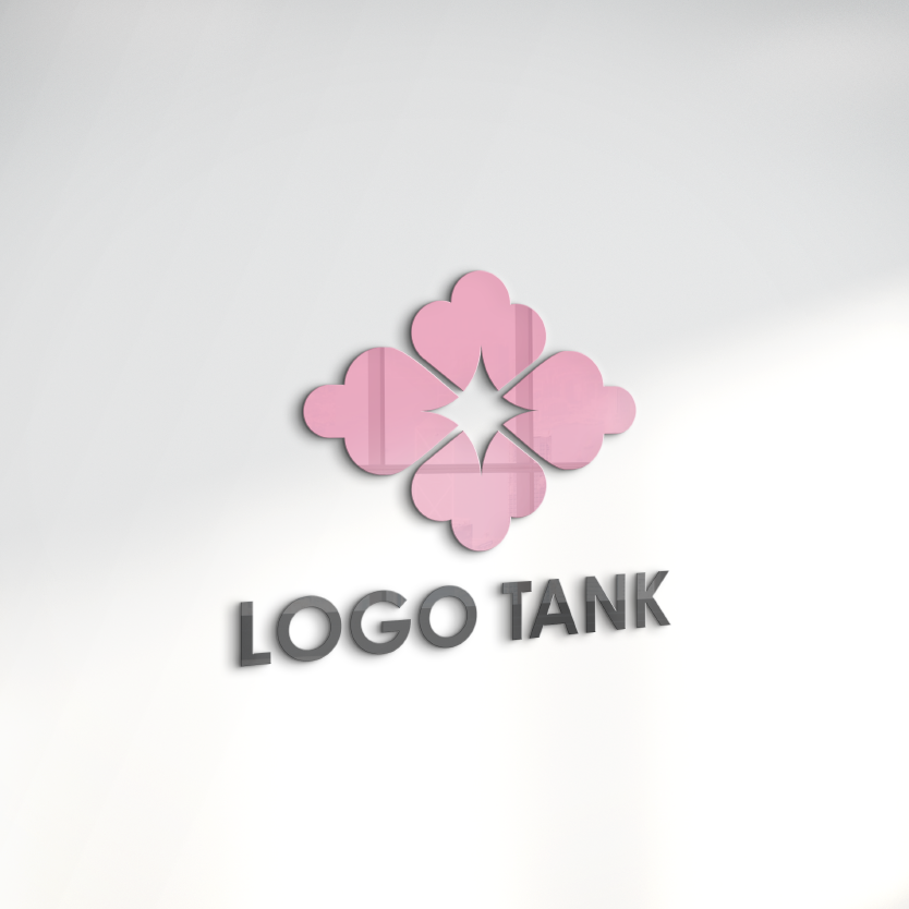 花のロゴ 花 / ピンク / 上品 / シンプル / 美容 / サロン / モダン /,ロゴタンク,ロゴ,ロゴマーク,作成,制作