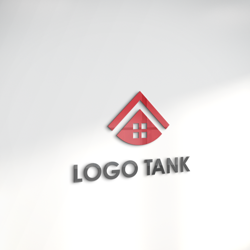 シンプルな家のロゴ 赤 / 単色 / 家 / シンプル / フラット / 建築 / 建設 / 不動産 / リフォーム / ショップ /,ロゴタンク,ロゴ,ロゴマーク,作成,制作