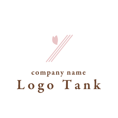 yをモチーフにした和モダンな桜と川のロゴ 未設定,ロゴタンク,ロゴ,ロゴマーク,作成,制作