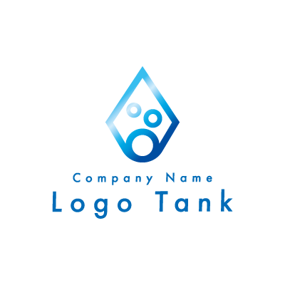 クールな水のロゴ
