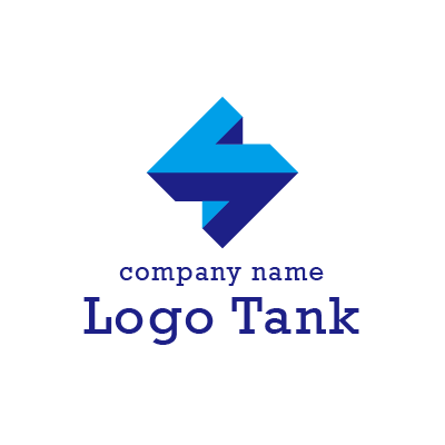 立体的な形をしたロゴマーク アルファベット / A / 立体的 / ３D / 安心 / 信用 / 信頼 / 青色 / 単色 / 企業 / ロゴ / 作成 / 制作 /,ロゴタンク,ロゴ,ロゴマーク,作成,制作