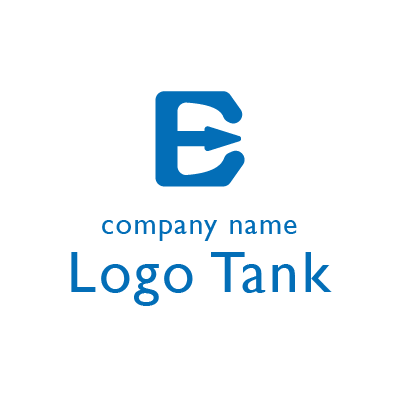 Eの文字と矢印のロゴ 未設定,ロゴタンク,ロゴ,ロゴマーク,作成,制作