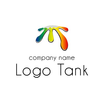 ユニークなグラデーションデザインロゴ