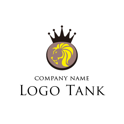 クラウンと凛々しいライオンの横顔ロゴマーク 未設定,ロゴタンク,ロゴ,ロゴマーク,作成,制作