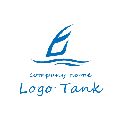 海とヨットをシンプルに表現したロゴマーク 未設定,ロゴタンク,ロゴ,ロゴマーク,作成,制作