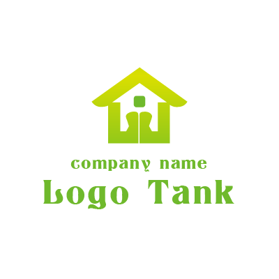 家をモチーフにしたシンプルなロゴ 未設定,ロゴタンク,ロゴ,ロゴマーク,作成,制作