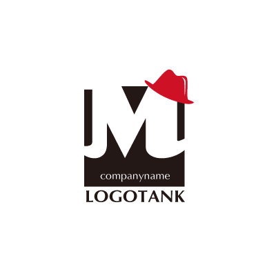 帽子とアルファベット「M」を組み合わせたロゴ 帽子 / ハット / アルファベット / M / シンプル / キュート / 赤 / 黒 / レッド / ブラック / アパレル / ショップ / ロゴ制作 / 作成 /,ロゴタンク,ロゴ,ロゴマーク,作成,制作