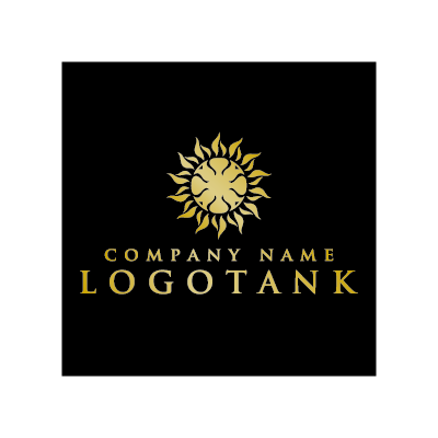 ゴールドに輝く太陽のロゴ 未設定,ロゴタンク,ロゴ,ロゴマーク,作成,制作