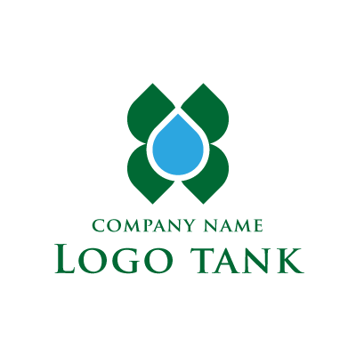 しずく型のロゴ しずくロゴ / 環境ロゴ / 可愛いロゴ / オシャレなロゴ / 癒し系ロゴ / サロンロゴ / 水ロゴ / 緑ロゴ / クリニックロゴ / セラピーロゴ /,ロゴタンク,ロゴ,ロゴマーク,作成,制作