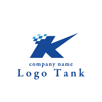 スピード感を表現したKのロゴ