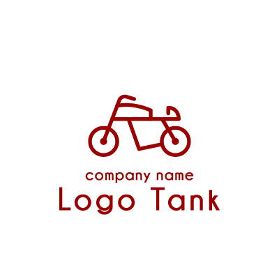 シンプルな自転車のロゴマーク