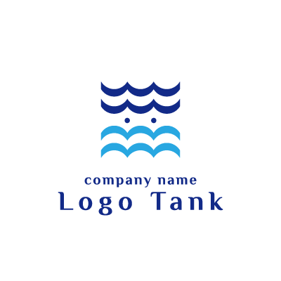 シンプルな波型のロゴ
