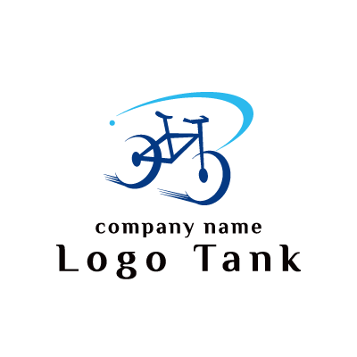 スタイリッシュな自転車ロゴ