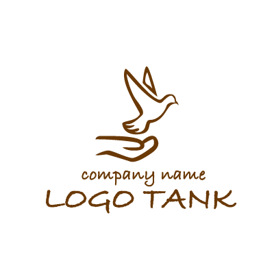 手と鳥のロゴ 未設定,ロゴタンク,ロゴ,ロゴマーク,作成,制作