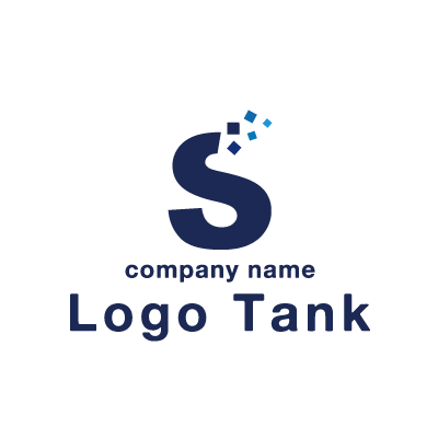 〝S〟モチーフで散らばるイメージのロゴ