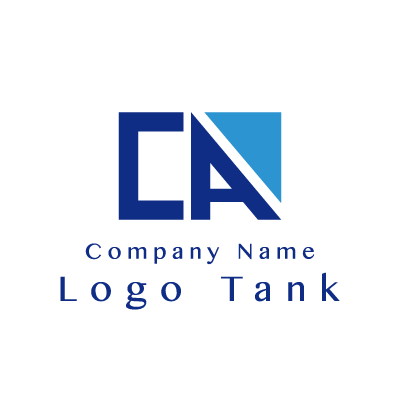 CAのシンプルなロゴ アルファベット / C / A / 青 / 信頼 / 安心 / シンプル / 建築 / IT / 通信 / ロゴ作成 / ロゴマーク / ロゴ / 制作 /,ロゴタンク,ロゴ,ロゴマーク,作成,制作