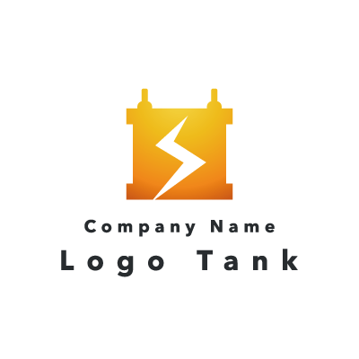 バッテリーのロゴ 単色 / グラデーション / リサイクル / ロゴ作成 / ロゴマーク / ロゴ / 制作 /,ロゴタンク,ロゴ,ロゴマーク,作成,制作